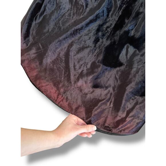 Vintage Jessica McClintock Gunne Sax Hooded Cloak Cape Black Velvet Gothic OS - Picture 6 of 11